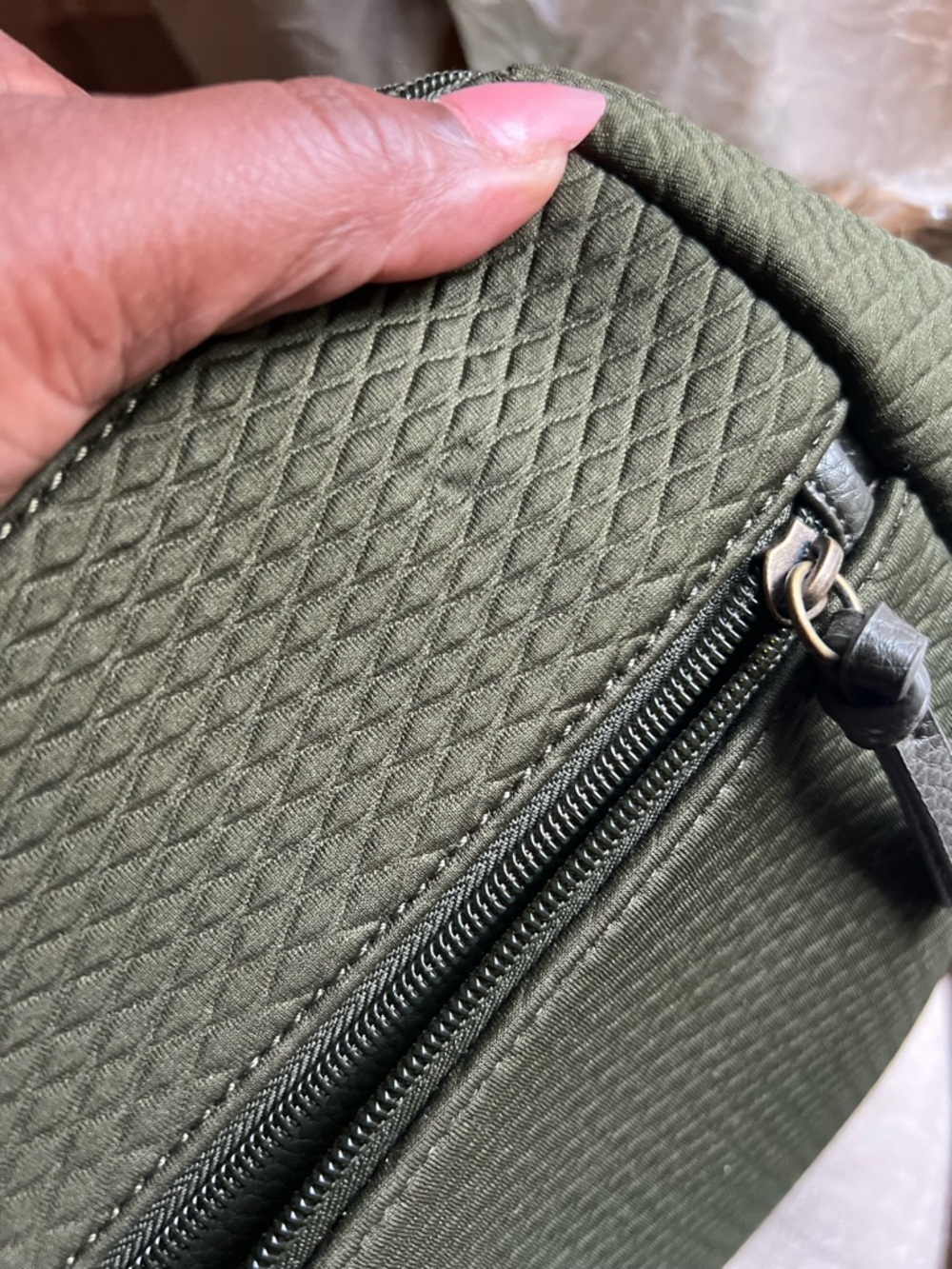 Quilted Olive Green The Sak Backpack - Picture 9 of 13